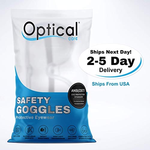 Optical Care Medical Safety Goggles, Eye Protection, Eye Shield, Protective Goggles, Anti Fog Goggles Medical Eye Protection Medical, Googles Safety Lab Goggles, Nurses Face Protection, Science Goggles for Schools, Teachers and Classrooms Apparel Fuyuanda Optical 
