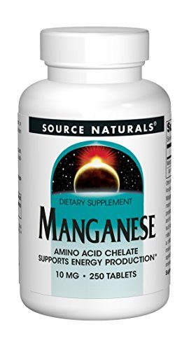 Source Naturals Manganese 100mg Amino Acid Chelate Supplement - 250 Tablets Supplement Source Naturals 