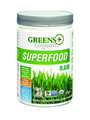 Greens+ Organic Superfood Raw | Essential Blend of Raw Green Foods, Superfruit and Sea Vegetables Powder | Vegan | USDA Organic | Dietary Supplement | Non - GMO, Soy Dairy & Gluten-Free | Size 8.46oz Supplement Greens+ 