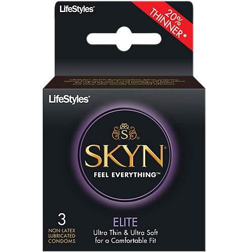 Paradise Products Lifestyles Skyn Elite 3 Pack Non-Latex Lubricated Condoms, 3 Count Condom Paradise Products 