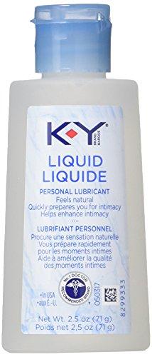 K-Y Liquid Personal Lubricant, 2.5 oz - Water Based and Natural Feeling Lubricant K-Y 