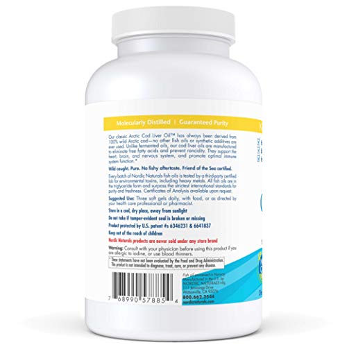 Nordic Naturals - Arctic CLO, Heart and Brain Health, and Optimal Wellness, 180 Soft Gels Supplement Nordic Naturals 