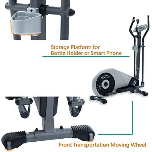 GOELLIPTICAL V-200T Standard Stride 17” Programmable Elliptical Exercise Cross Trainer Machine for Cardio Fitness Strength Conditioning Workout at Home or Gym Sports GOELLIPTICAL 