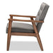 Baxton Studio Sorrento Mid-Century Retro Modern Fabric Upholstered Wooden Lounge Chair, Grey Furniture Baxton Studio 