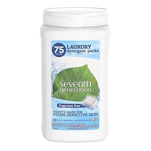 Seventh Generation Laundry Detergent Packs, Fragrance Free, 75 Count Laundry Detergent Seventh Generation 