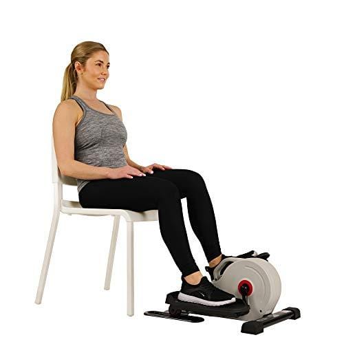 Sunny Health & Fitness Fully Assembled Magnetic Under Desk Elliptical – SF-E3872, Grey Sports Sunny Health & Fitness 