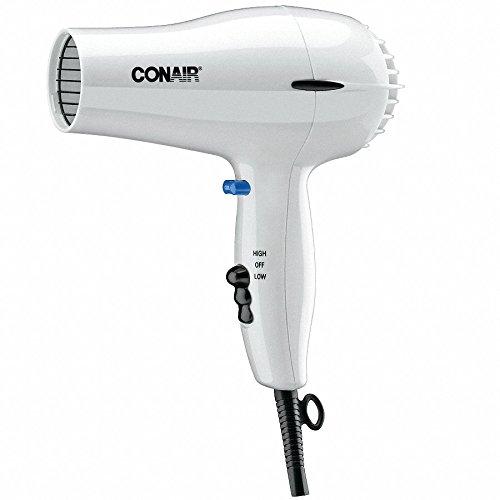 Conair 047W White 2 Heat / 2 Speed Hair Dryer - 1600W Hair Dryer Conair 
