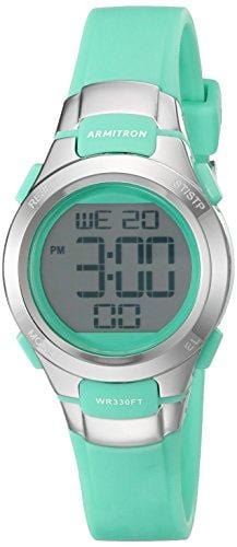 Armitron Sport Women's 45/7012TEL Digital Chronograph Teal Resin Strap Watch Watch Armitron Sport 