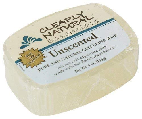 Glycerine Bar Soap - Unscented, 4 oz Natural Soap Clearly Natural 