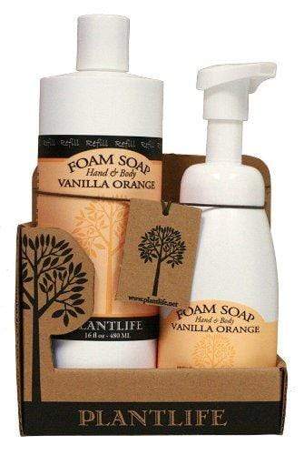 Value Set Vanilla Orange Foam Soap Essential Oil Plantlife 