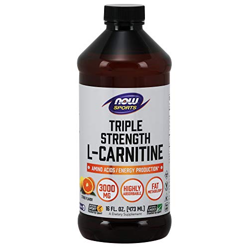 NOW Sports L-Carnitine Liquid 3000 mg, Citrus, 16-Ounce Supplement NOW Foods 