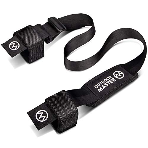 OutdoorMaster Ski Strap - Ski Shoulder Sling Carrier with Secure Attachment, Extra Wide Strap with Shoulder Pad for Superior Comfort - for Men, Women and Kids Ski OutdoorMaster 