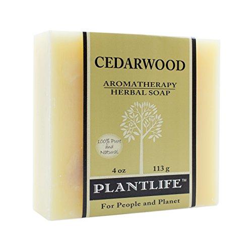 Cedarwood 100% Pure & Natural Aromatherapy Herbal Soap- 4 oz (113g) Natural Soap Plantlife 