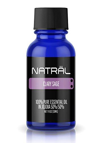 NATRÄL Clary Sage, 100% Pure and Natural Essential Oil, Large 1 Ounce Bottle Essential Oil NATRÄL 