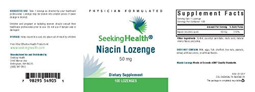 Seeking Health | Niacin | 50 mg | Vitamin B3 Supplement | 100 Vegetarian Capsules | Non-GMO Supplement Seeking Health 