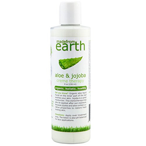 Organic Aloe Vera Lotion - with Vitamin C & Organic Jojoba Skin Care Made from Earth 