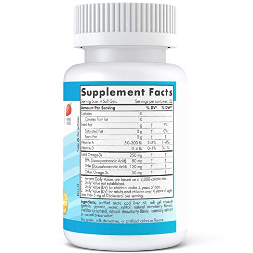 Nordic Naturals - Children's DHA, Healthy Cognitive Development and Immune Function, 90 Soft Gels Supplement Nordic Naturals 