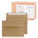 Sweetzer & Orange, Kraft Envelopes Self Seal. 100x Envelope with Box. Mailing Envelopes 5x7 (True 5.25 x 7.25 in.) Brown 150gsm Self Sealing Envelopes, Blank A7 Envelopes for Invitations and Wedding Office Product Sweetzer & Orange 