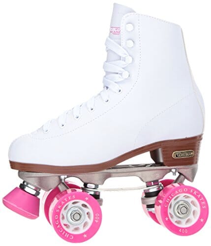 Chicago Skates Women's Classic Roller Skates - Premium White Quad Rink Skates - Size 7, Model:CRS40007 Outdoors Chicago Skates 