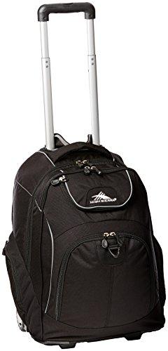 High Sierra Powerglide Wheeled Laptop Backpack, Black (Black, Black) Backpack High Sierra 