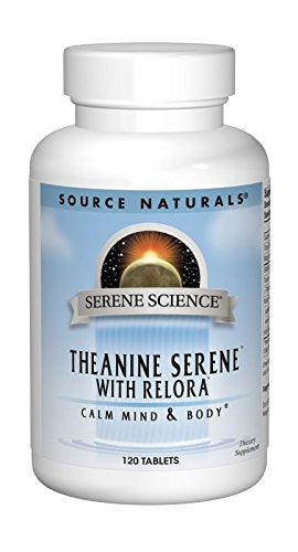 Source Naturals Serene Science Theanine Serene Supplement with Relora, Gaba, L-Theanine & More - Calms the Mind & Body For Natural Tension, Muscle & Nerve Relaxation - 120 Tablets Supplement Source Naturals 