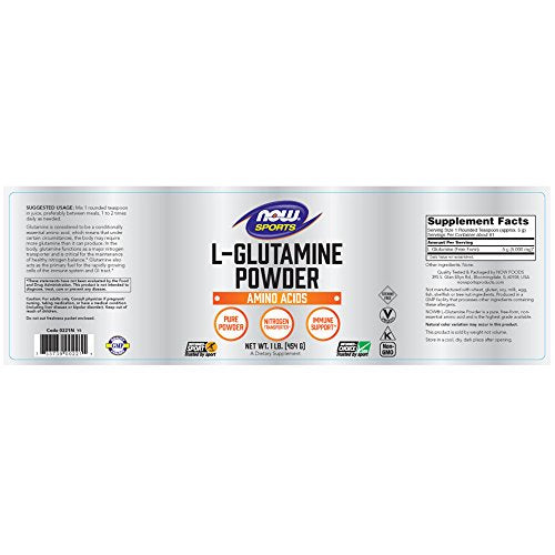 NOW Sports L-Glutamine Powder, 1-Pound Supplement Now Sports 