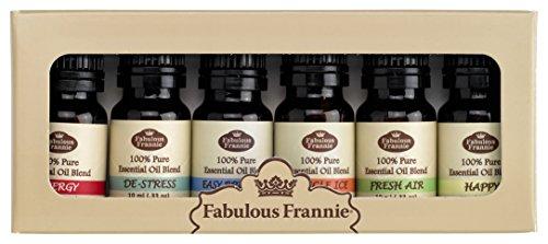 Fabulous Frannie Synergy Essential Oil Blend Basic Sampler Set, 100% Pure Therapeutic Grade-Great for Aromatherapy, 6/10ml Essential Oil Fabulous Frannie 