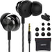 Betron BS10 Earbuds, Noise Isolating in Ear Headphones, Earphones with Powerful Bass Sound, 3.5mm Jack, Compatible with iPhone, iPad,Tablets, Laptops, Samsung and Android Smartphones, Black Electronics Betron 