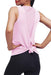 Mippo Workout Clothes for Women Sexy Open Back Yoga Tops Mesh Tie Back Muscle Tank Workout Shirts Sleeveless Cute Fitness Active Tank Tops Comfort Sports Gym Clothes Fashion 2020 Pink S Apparel Mippo 