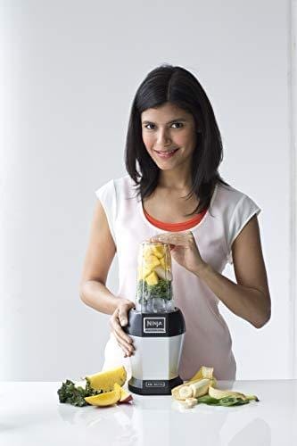 Ninja Nutri Pro Compact Personal Blender, with 18 Oz. and 24 Oz. To Go Cups, in a Black and Silver Finish Kitchen Ninja 