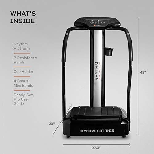 LifePro Rhythm Viberation Plate Machine - Professional Whole Body Vibration Platform for Home Fitness - Viberation Excersize Machine for Awesome Cardio Workout & Weight Loss Sports LifePro 