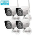 Zmodo Outdoor Security Camera (4 Pack), 1080p Full HD Wireless Cameras for Home Security with Night Vision, Cloud Service Available Camera Zmodo 