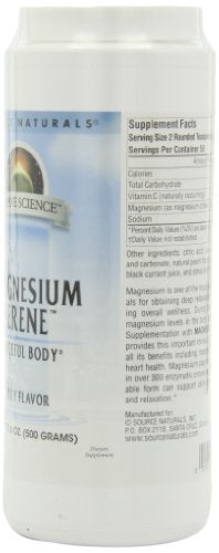 Source Naturals Serene Science Magnesium Serene Berry Flavored, Peaceful Body, 17.6 Ounces Supplement Source Naturals 