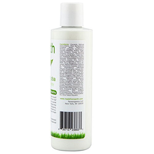 Organic Aloe Vera Lotion - with Vitamin C & Organic Jojoba Skin Care Made from Earth 