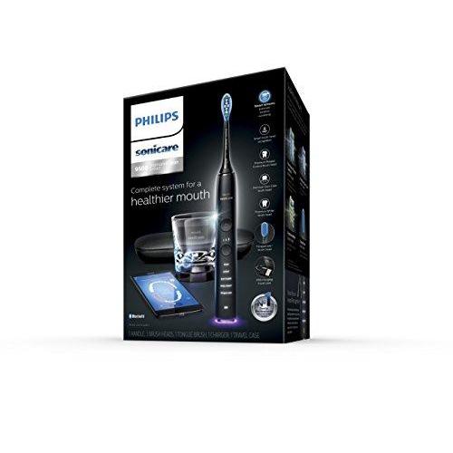 Philips Sonicare DiamondClean Smart Electric, Rechargeable toothbrush for Complete Oral Care, with Charging Travel Case, 5 modes – 9500 Series, Black, HX9924/11 Electric Toothbrush Philips Sonicare 