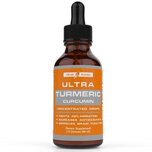 Organic Turmeric Curcumin Drops Supplement Ultra6 Nutrition 