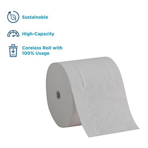Compact Coreless 2-Ply Recycled Toilet Paper by GP PRO (Georgia-Pacific), 19375, 1000 Sheets Per Roll, 36 Rolls Per Case Skin Care Georgia Pacific 