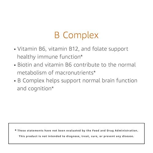 Amazon Elements B Complex, High Potency, 83% Whole Food Cultured, Vegan, 65 Capsules, 2 month supply Supplement Amazon Elements 