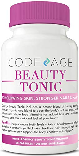 Beauty Boost Capsules - 90 Count - Organic Vegan Collagen Booster, Enhance Beauty from Within, Premium Plant-Based Collagen Builder Supplement for Softer, Firmer, Younger, Stronger, Hair, Skin & Nails Supplement Code Age 