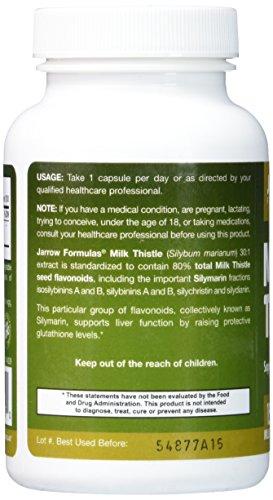 Jarrow Formulas Milk Thistle (Silymarin Marianum), Promotes Liver Health, 150 mg per Capsule, 200 Veggie Capsules Supplement Jarrow Formulas 