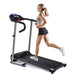 Goplus 1100W Electric Folding Treadmill, with LCD Display and Heart Rate Sensor, Compact Running Machine for Home Sports Goplus 