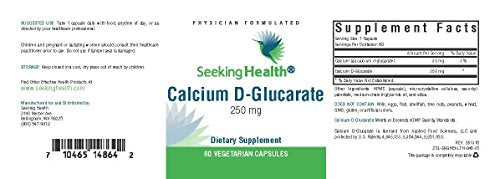 Calcium D-Glucarate | 250 mg | 60 Vegetarian Capsules | Physician-Formulated | Seeking Health Supplement Seeking Health 