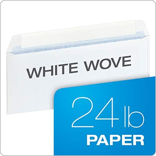 Quality Park #8 Double Window Security Envelopes for QuickBooks Checks, Redi-Strip Self Seal Closure, 3 5/8 x 8 11/16, 24 lb White, 500 Count (Pack of 1)(QUA50766) Office Product Quality Park 