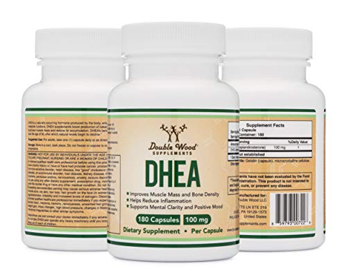 DHEA 100mg – 180 Capsules -Third Party Tested, Made in The USA