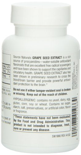 Source Naturals Proanthodyn Grape Seed Extract 100mg Antioxidant Protection - 120 Capsules Supplement Source Naturals 