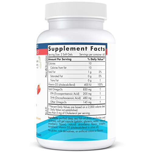 Nordic Naturals Prenatal DHA - Supports Brain Development in Babies During Pregnancy and Lactation*, Strawberry Flavored, Bonus Count 120 Soft Gels Supplement Nordic Naturals 