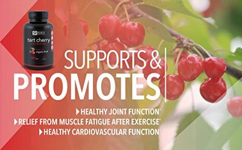 Tart Cherry Concentrate - Made from Organic Cherries; Non-GMO & Gluten Free; Packed with Antioxidants and Flavonoids - 60 Liquid Softgels Supplement Sports Research 