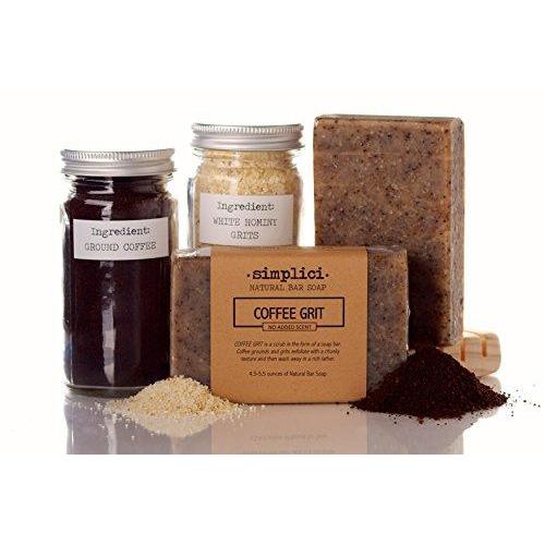 SIMPLICI Coffee Grit bar soap Value Bag (6 Bars) Natural Soap Simplici 