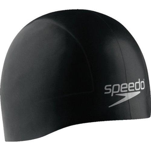 Speedo Silicone Aqua V Swim Cap, Black, Large Swim Cap Speedo 