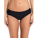 Ocean Blues Women's Swim Standard Ruched Bikini Bottom, Black, Medium Women's Swimwear Ocean Blues 
